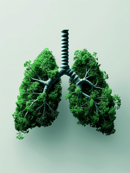 创意医疗健康肺部功能吸烟环保小汽车呼吸内科
