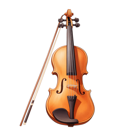 音乐优雅创意乐器小提琴元素免抠图案