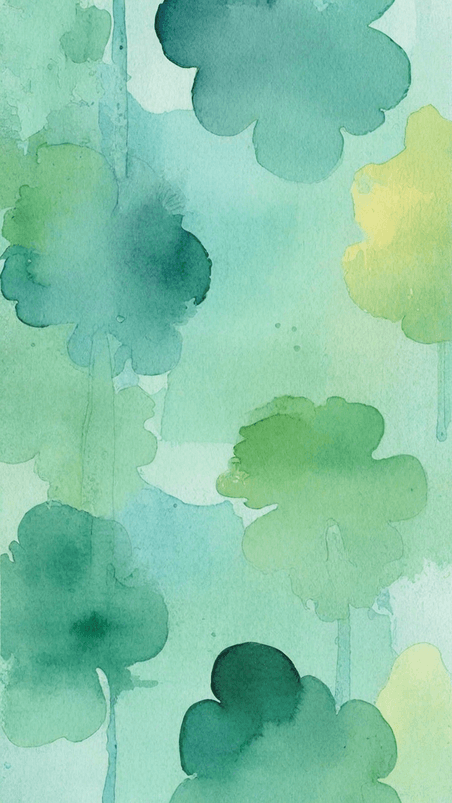 创意清新春天浅青色浅绿色波纹水彩抽象纹理设计图
