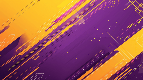 紫色黄色撞色线条纹理艺术风格几何商务背景