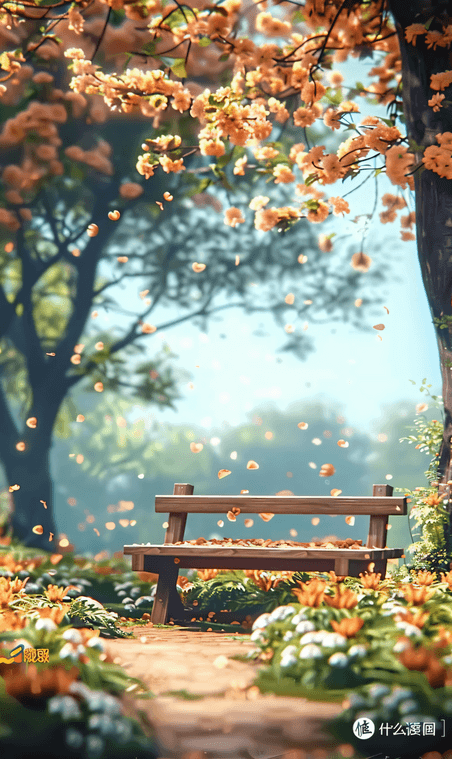 创意木凳花篮蓝天阳光春天浪漫温馨清新露营野餐背景图像