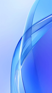 大气商务美业科技流体清透蓝色3D渲染流动变幻的玻璃色彩背景