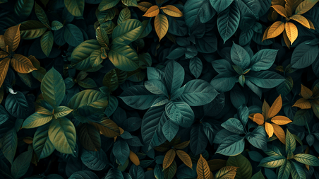 创意深色植物彩色夏天阳光树叶纹理叶片景色的背景13