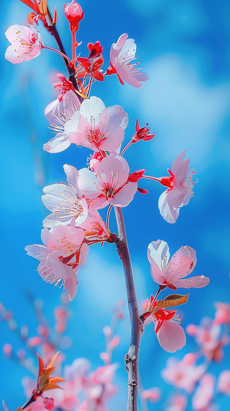 创意写真照片摄影图粉色樱花植物花卉