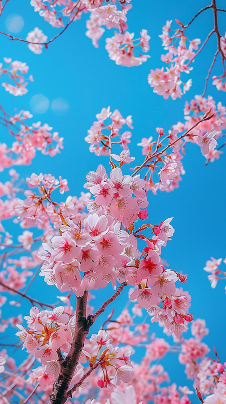 创意摄影图粉色写真照片樱花植物花卉