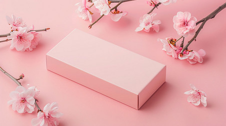 创意粉色春天花朵植物浪漫唯美花朵礼物合成创意素材背景