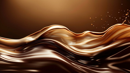创意巧克力波浪状液体素材