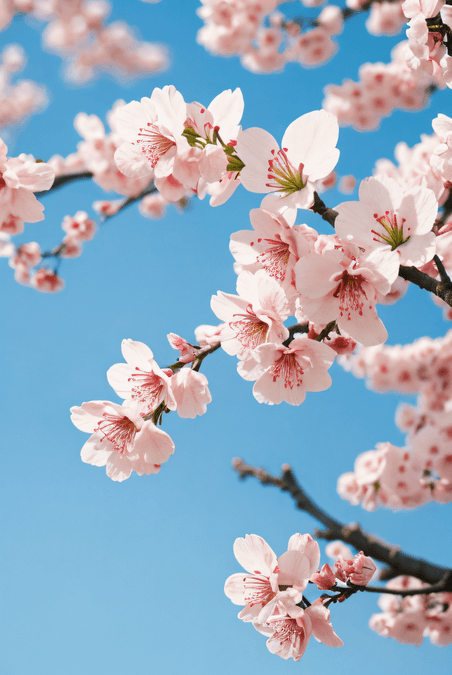 创意春天粉色樱花植物花卉风景摄影图6