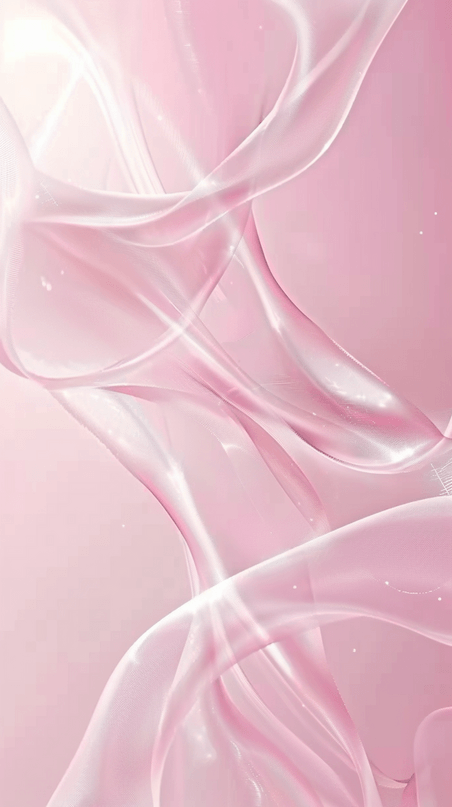 创意医美粉白银白珠光色柔和清透流动纹理大气渐变美业丝绸粉色设计图