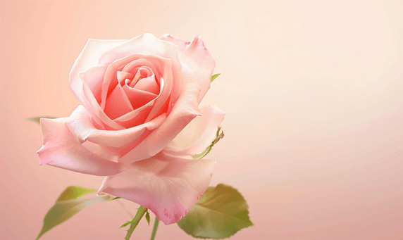创意浪漫唯美玫瑰花粉色渐变玫瑰粉色背景