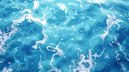 创意手绘微光粼粼清澈水池水面波浪大海海面的背景15