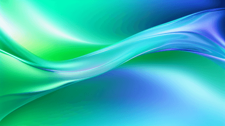 创意C4D商务科技蓝色绿色动态水波纹理混流体液体抽象背景14
