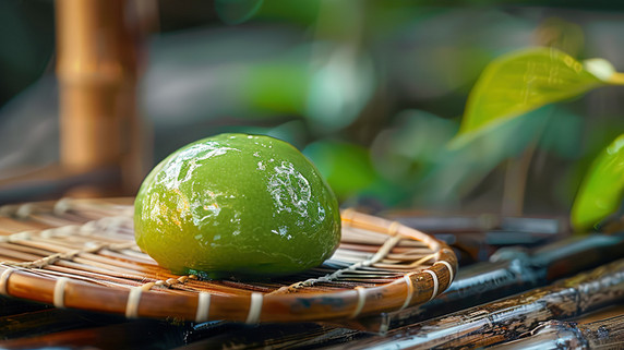 创意寒食节青团清明节日糕点高清摄影图餐饮美食