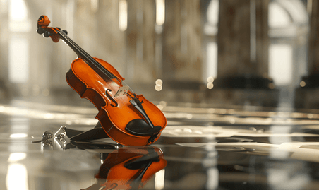 创意寂静的小提琴优雅音乐背景