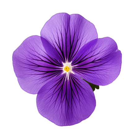 创意紫色花朵元素植物紫罗兰免抠图案
