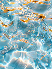 水波纹桌面壁纸创意金色上的蓝色波浪背景