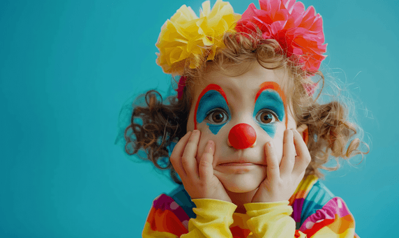 创意愚人节儿童节节日小丑孩子摄影图