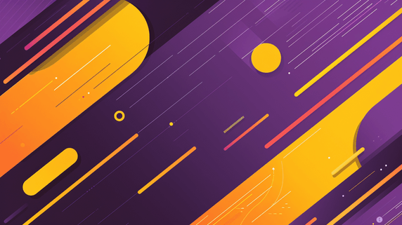 创意紫色黄色撞色线条纹理艺术风格几何商务背景