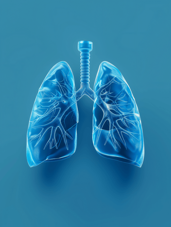创意医疗健康疾病透视蓝色肺部健康呼吸内科