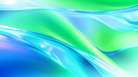 创意C4D动态水波纹理混流体液体抽象大气企业科技商务渐变绿色蓝色背景18