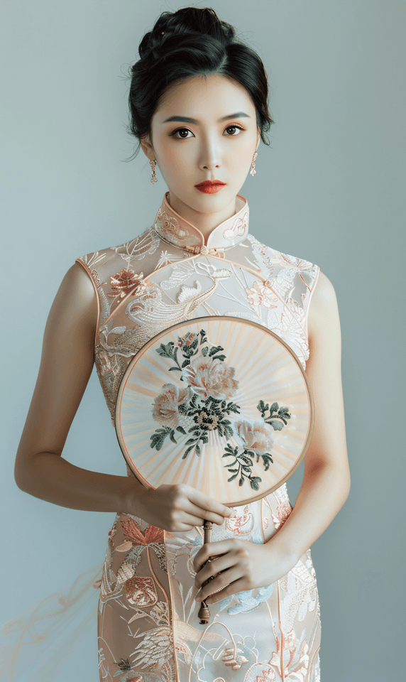 创意身着旗袍的女性中国风美女国潮汉服摄影13