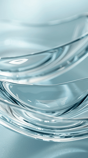 创意浅绿色3D渲染流动变幻的玻璃色彩大气商务美业科技流体清透水波背景