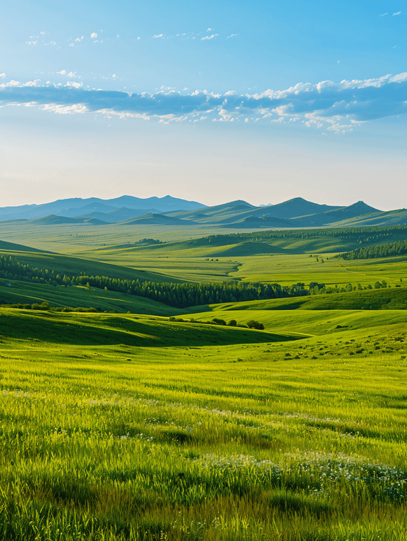 创意内蒙古那日斯太草原牧场景观风景美景
