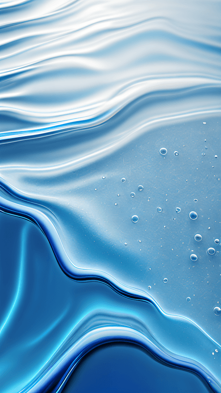 创意蓝色3D流动水纹大气企业科技商务美业背景