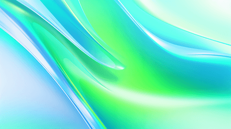 创意C4D动态水波纹理大气企业科技商务渐变绿色蓝色流体液体抽象背景17