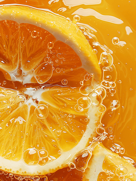 夏天清凉橙色水果生鲜橙色创意橙汁橘子