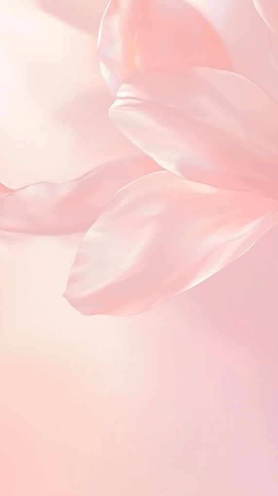创意医美浅粉银白珠光色大气渐变美业粉色丝绸花朵柔和清透质感背景