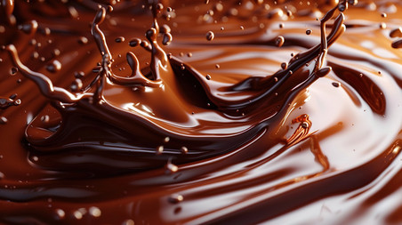 创意巧克力波浪状丝滑液体设计图
