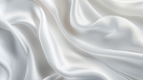 创意使用流动的布料优雅丝绸白色背景