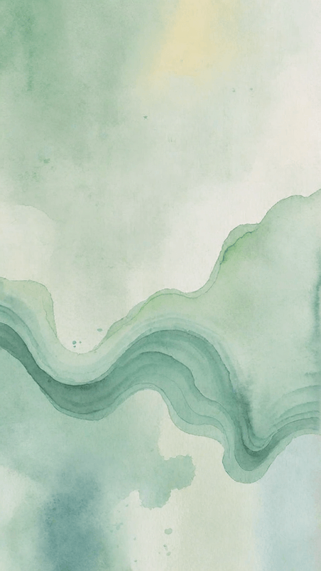 创意中国风水彩清新春天浅青色浅绿色波纹纹理背景素材