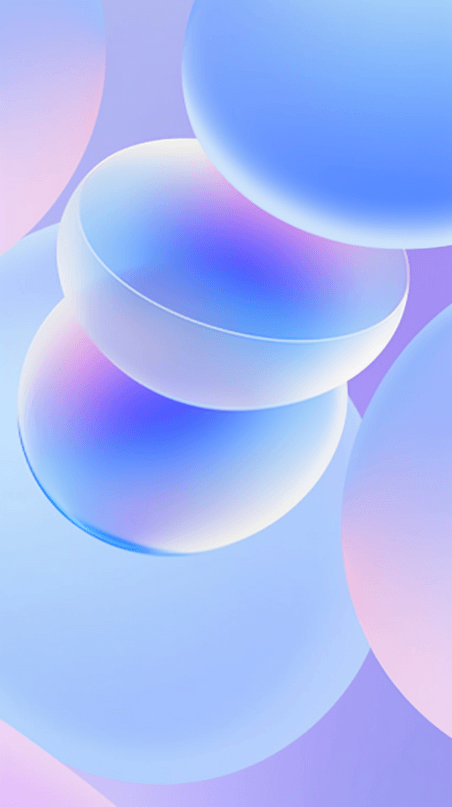 创意企业商务蓝粉色渐变透明玻璃毛玻璃圆背景