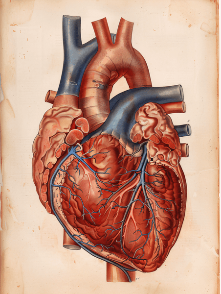 创意医疗健康人体器官心脏急性心肌梗死医疗示意图