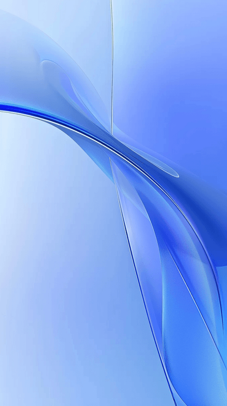 创意蓝色3D渲染流动变幻的玻璃色彩大气商务美业科技流体清透背景