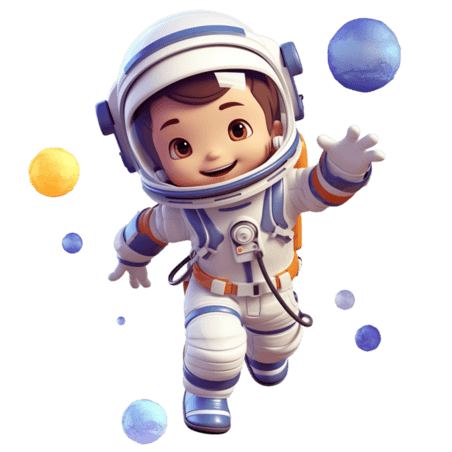 创意儿童宇航员元素母婴儿童节未来宇宙免抠图案