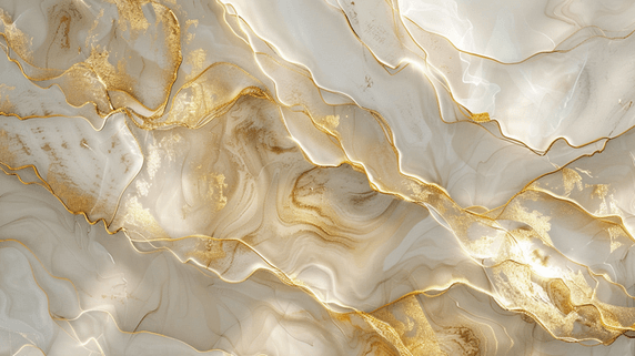 创意金色白色流动抽象纹理大理石背景