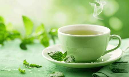 创意绿茶饮食文化春天绿色中国风茶叶春茶