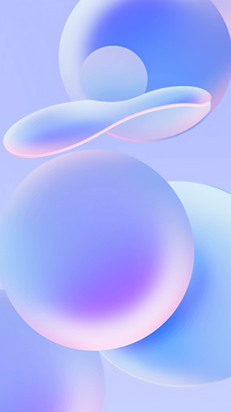 创意企业商务蓝粉色渐变透明玻璃毛玻璃圆背景