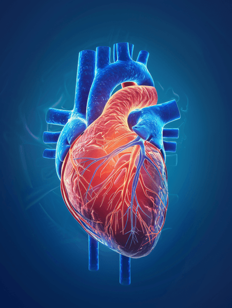 创意医疗健康透视心血管心脏结构细节图