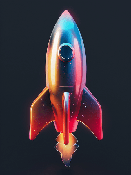 创意科技酷炫火箭发射的插画16