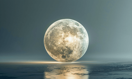 创意夜晚唯美月球灯圆月满月