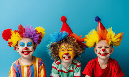 创意愚人节小丑孩子节日摄影图儿童