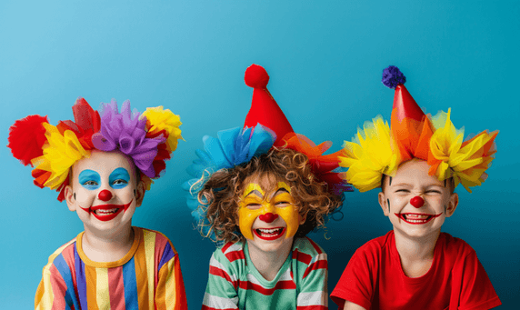 创意愚人节小丑孩子节日摄影图儿童