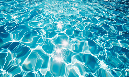 创意夏天游泳池蓝色水波纹水面清凉