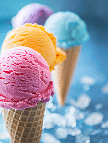 创意冰淇淋夏天夏季冰激凌美食摄影图