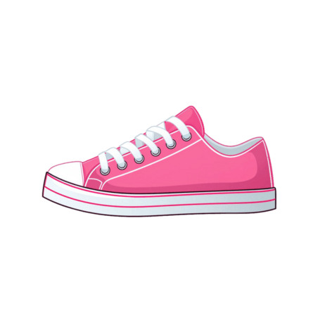创意帆布鞋粉色鞋子元素免抠图案