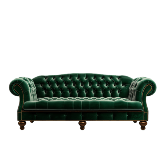家具家居创意绿色沙发元素立体免抠图案